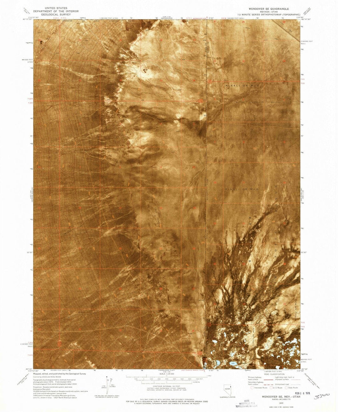 1972 Wendover, NV - Nevada - USGS Topographic Map