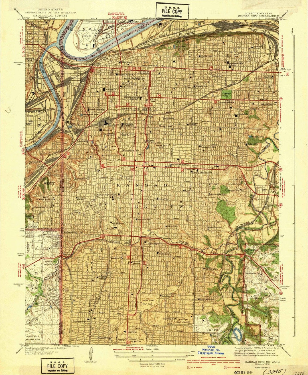 1940 Kansas City, MO - Missouri - USGS Topographic Map