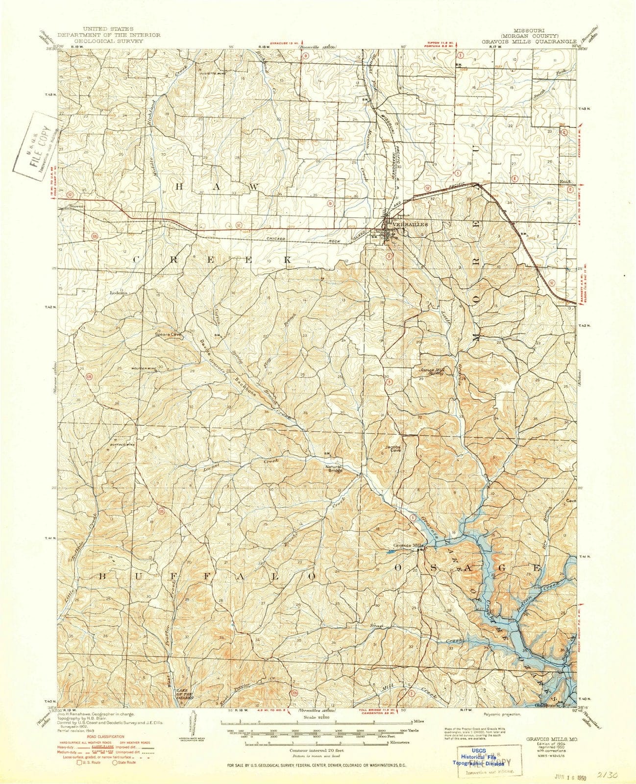 1904 Gravois Mills, MO - Missouri - USGS Topographic Map