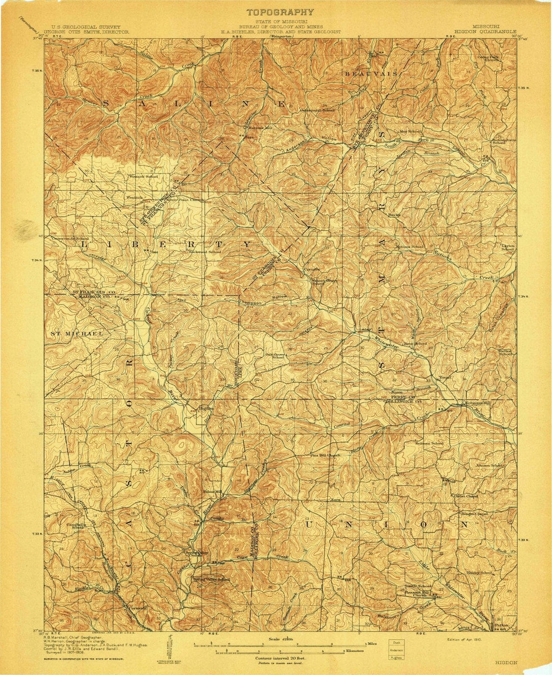 1910 Higdon, MO - Missouri - USGS Topographic Map