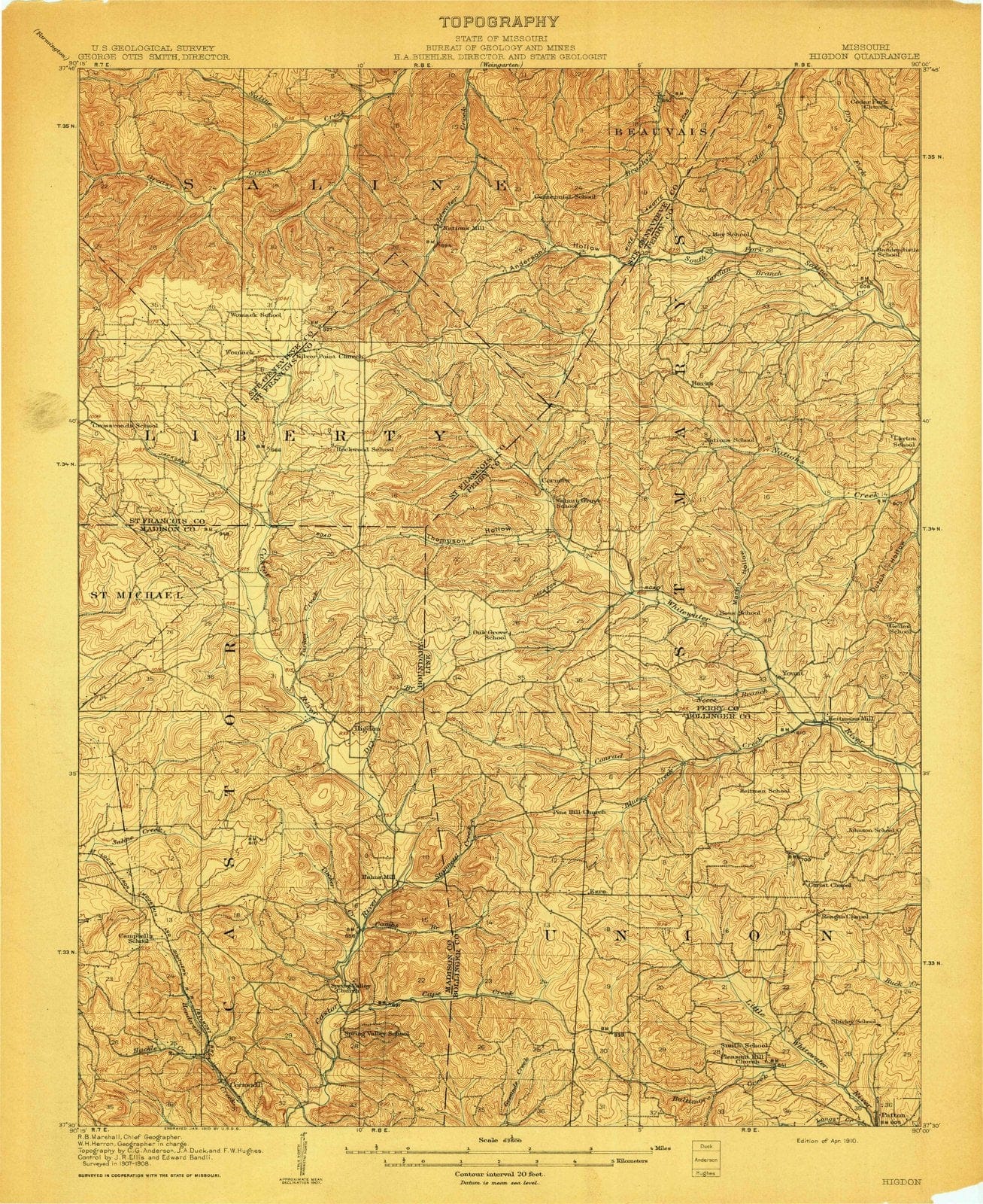 1910 Higdon, MO - Missouri - USGS Topographic Map