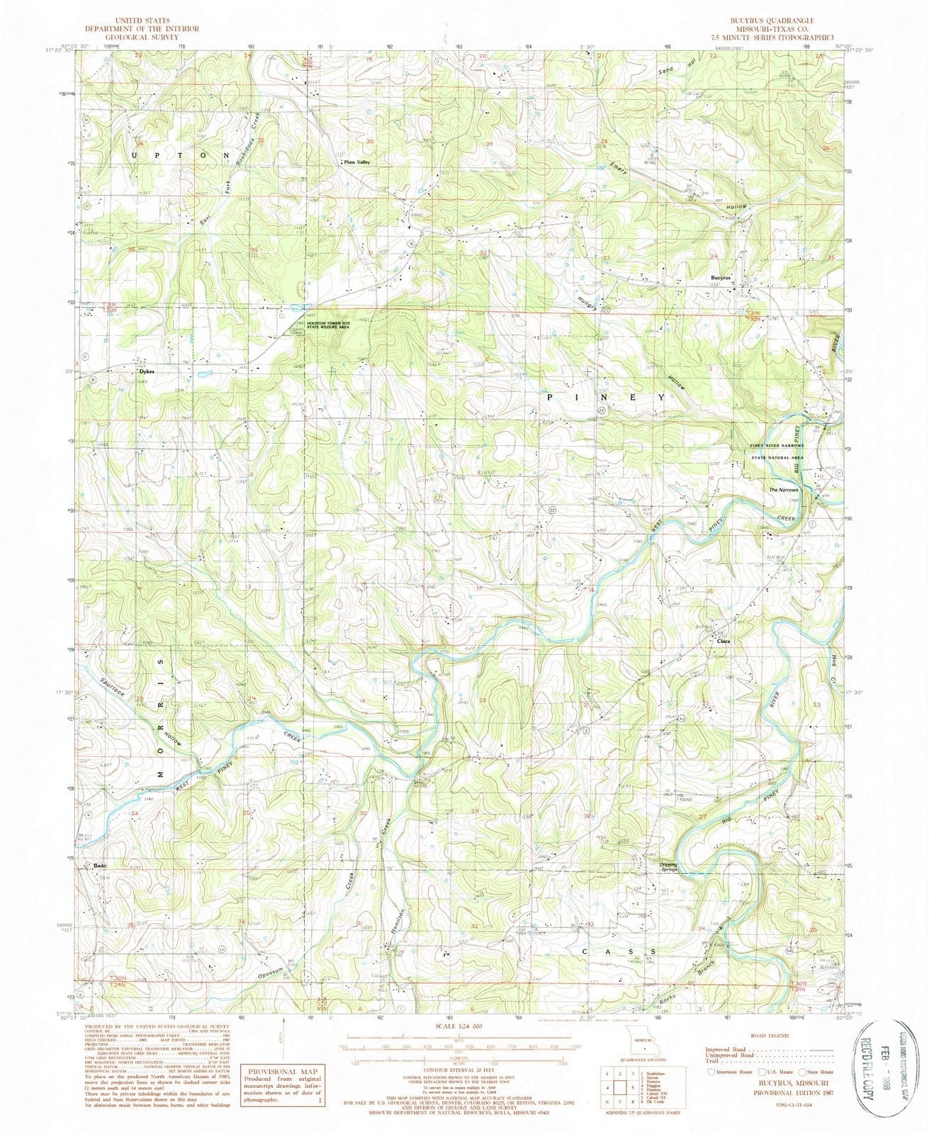 1987 Bucyrus, MO - Missouri - USGS Topographic Map – Historic Pictoric