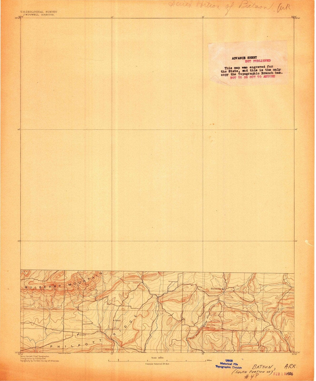 1906 Batson, AR - Arkansas - USGS Topographic Map