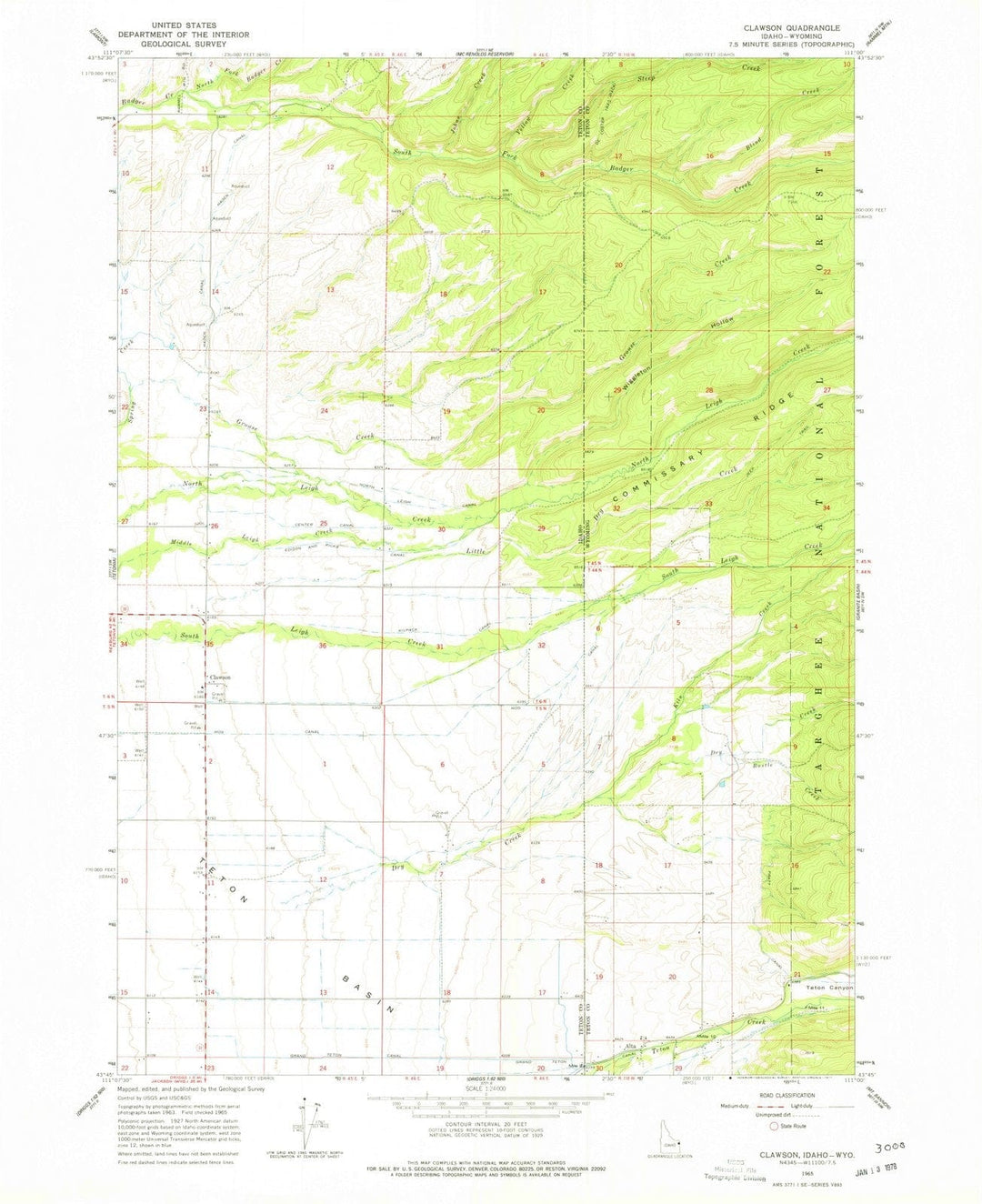 1965 Clawson, ID - Idaho - USGS Topographic Map