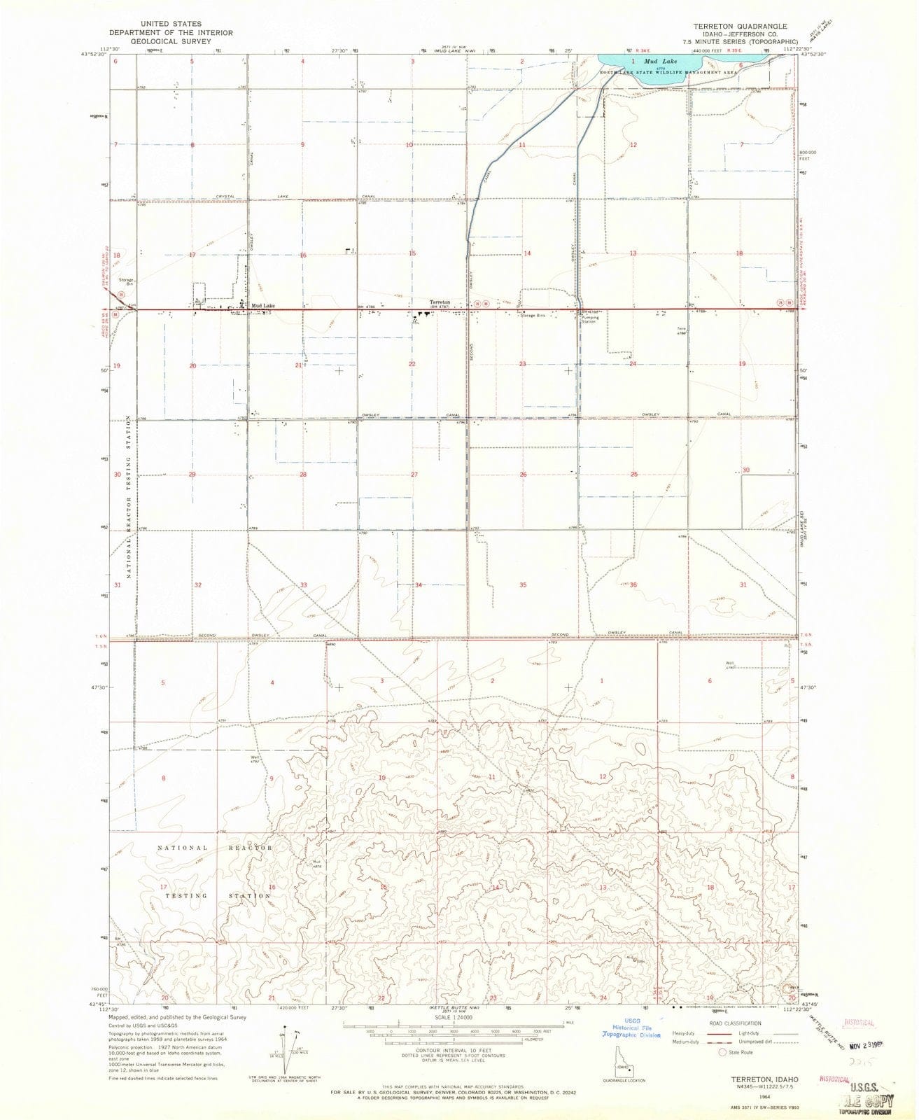 1964 Terreton, ID - Idaho - USGS Topographic Map