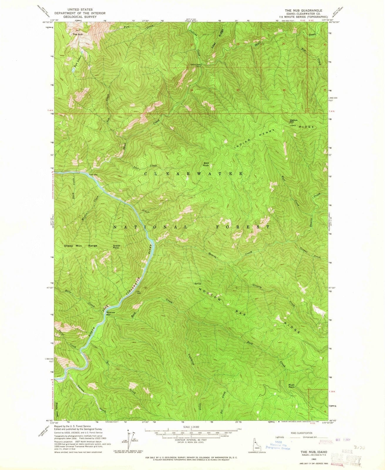 1963 The Nub, ID - Idaho - USGS Topographic Map
