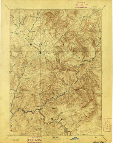 1894 Idaho Basin, ID - Idaho - USGS Topographic Map