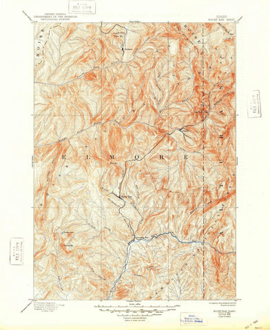 1894 Rocky Bar, ID - Idaho - USGS Topographic Map