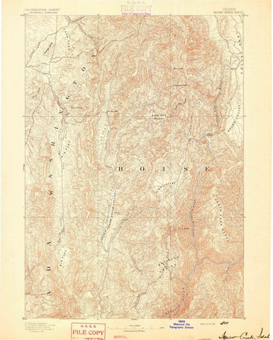 1894 Squaw Creek, ID - Idaho - USGS Topographic Map