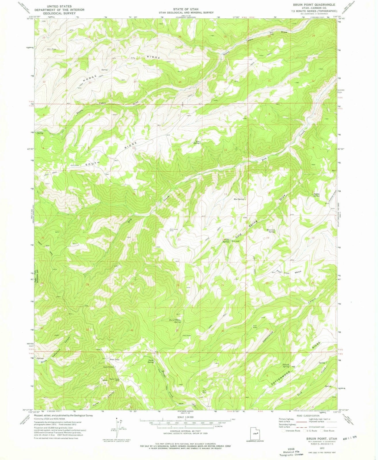 1972 Bruin Point, UT - Utah - USGS Topographic Map