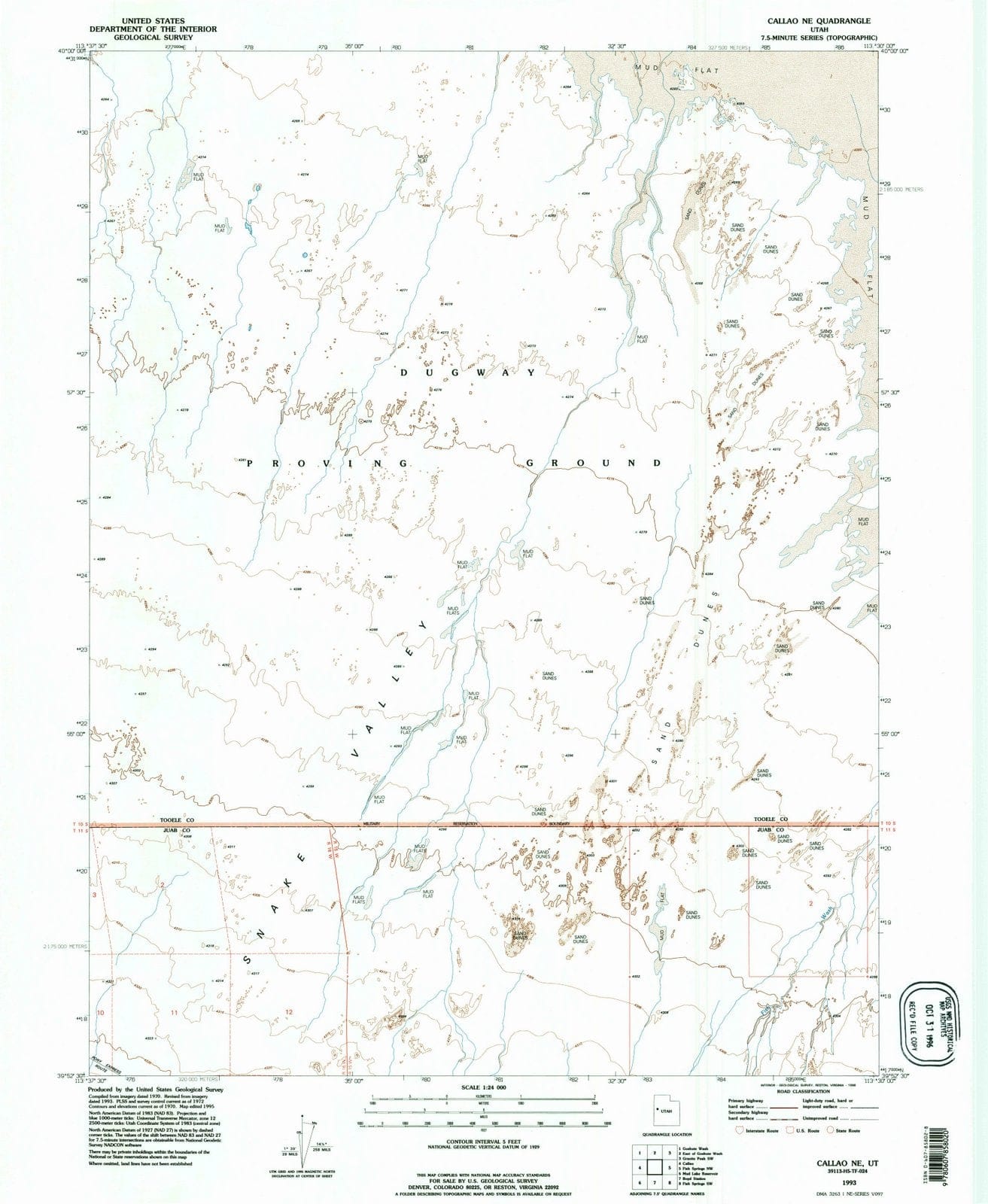 1993 Callao, UT - Utah - USGS Topographic Map
