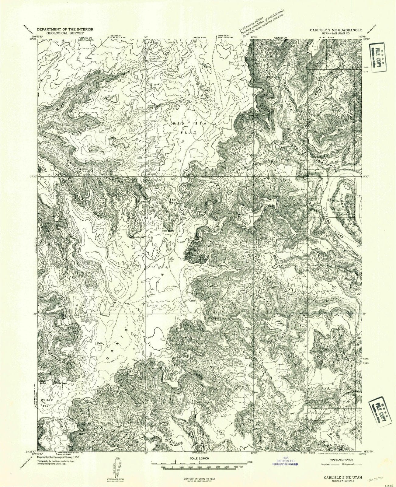 1952 Carlisle 2, UT - Utah - USGS Topographic Map