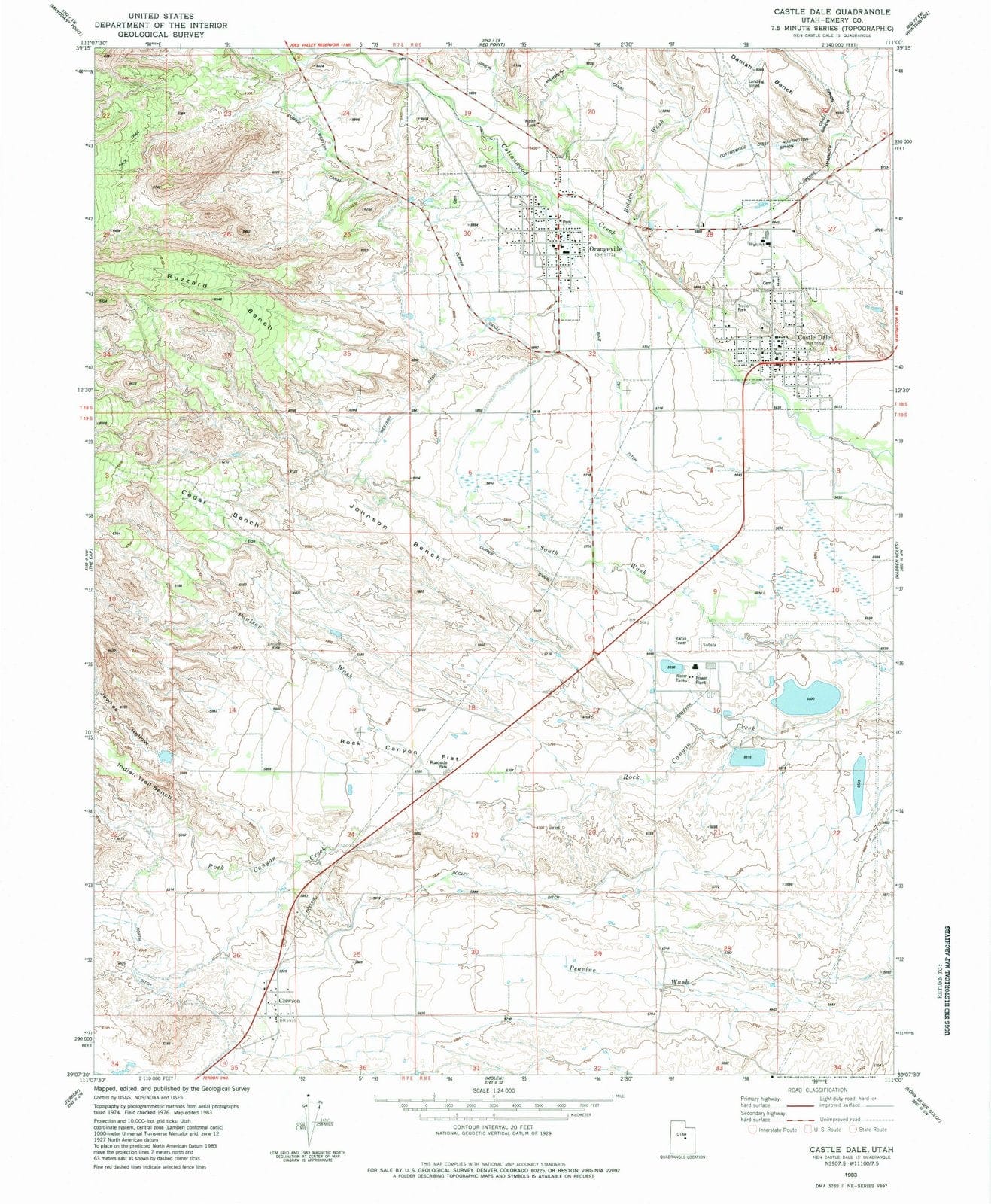 1983 Castleale, UT - Utah - USGS Topographic Map