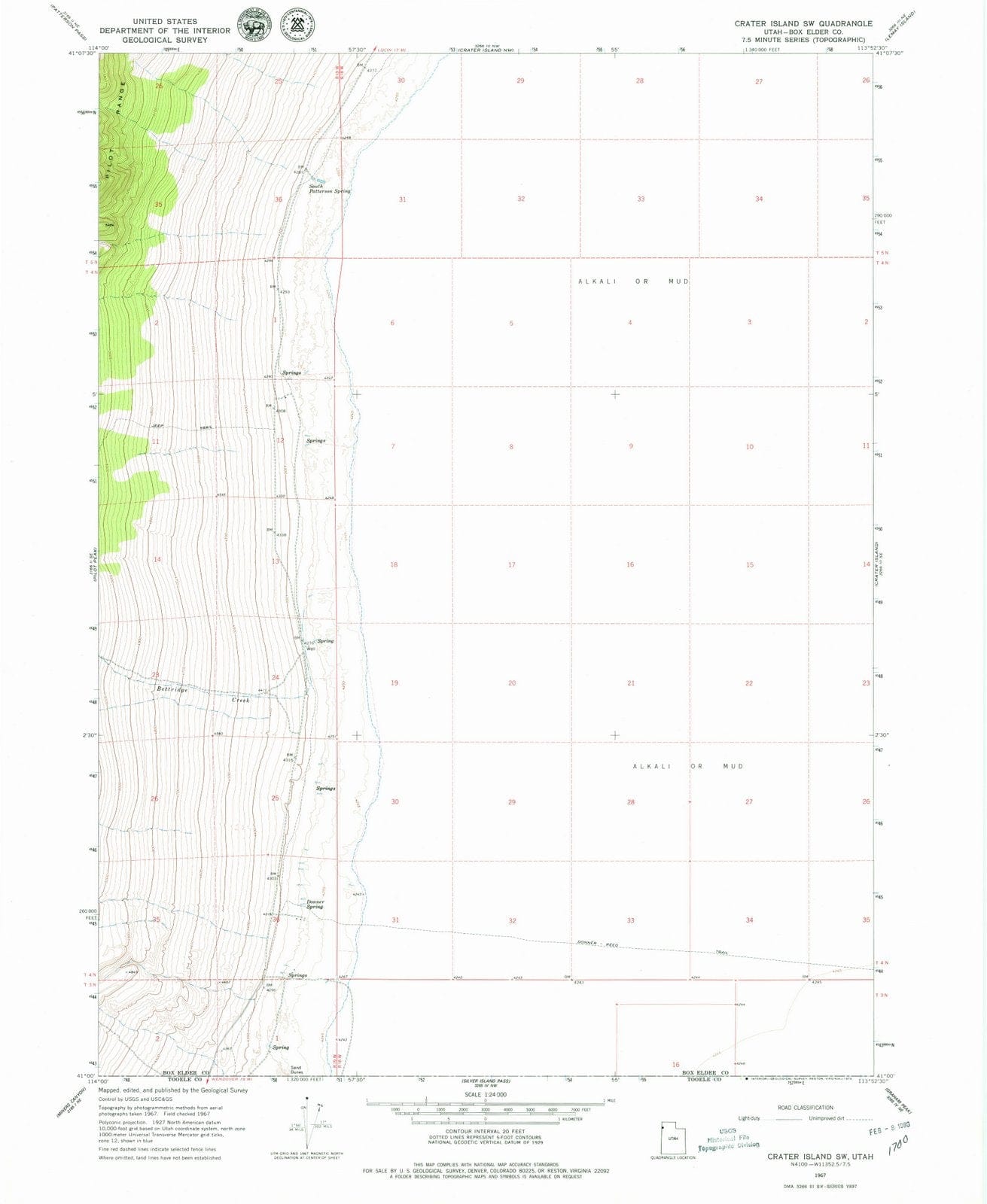 1967 Crater Island, UT - Utah - USGS Topographic Map v2