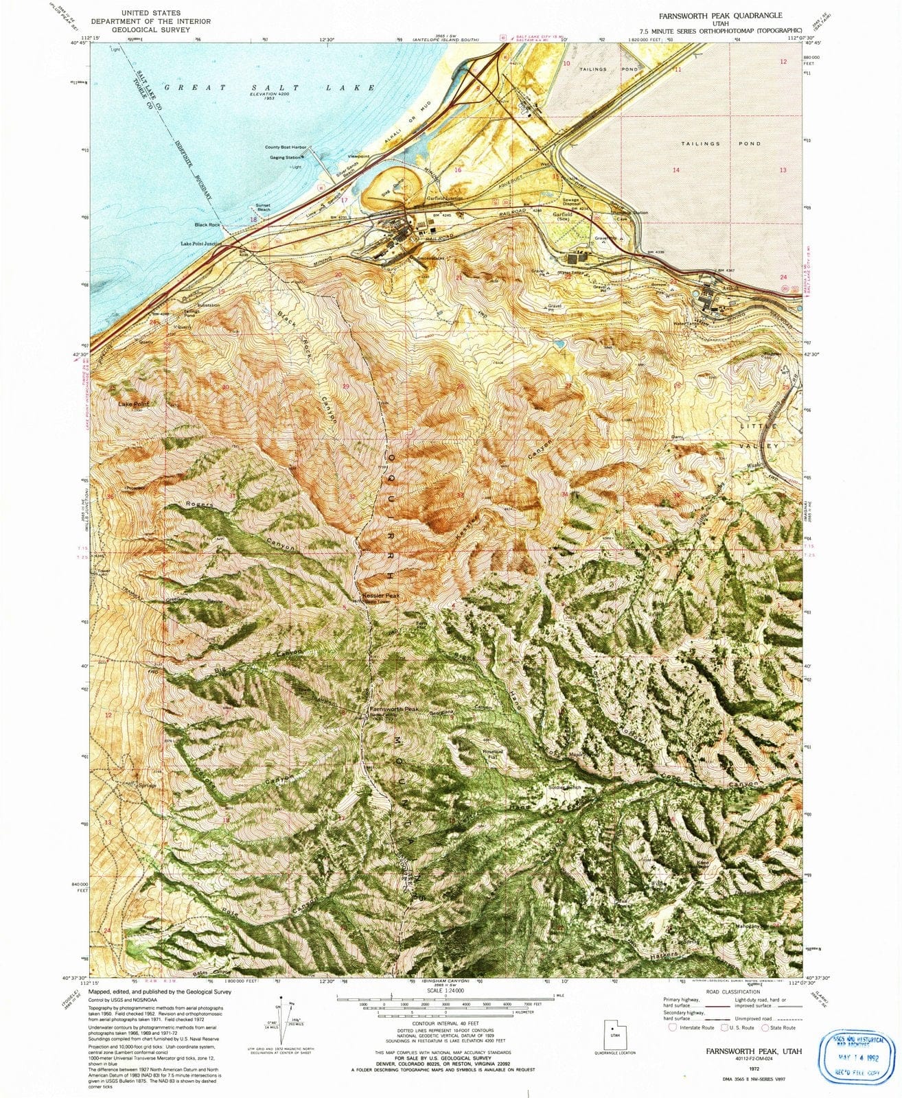 1972 Farnsworth Peak, UT - Utah - USGS Topographic Map