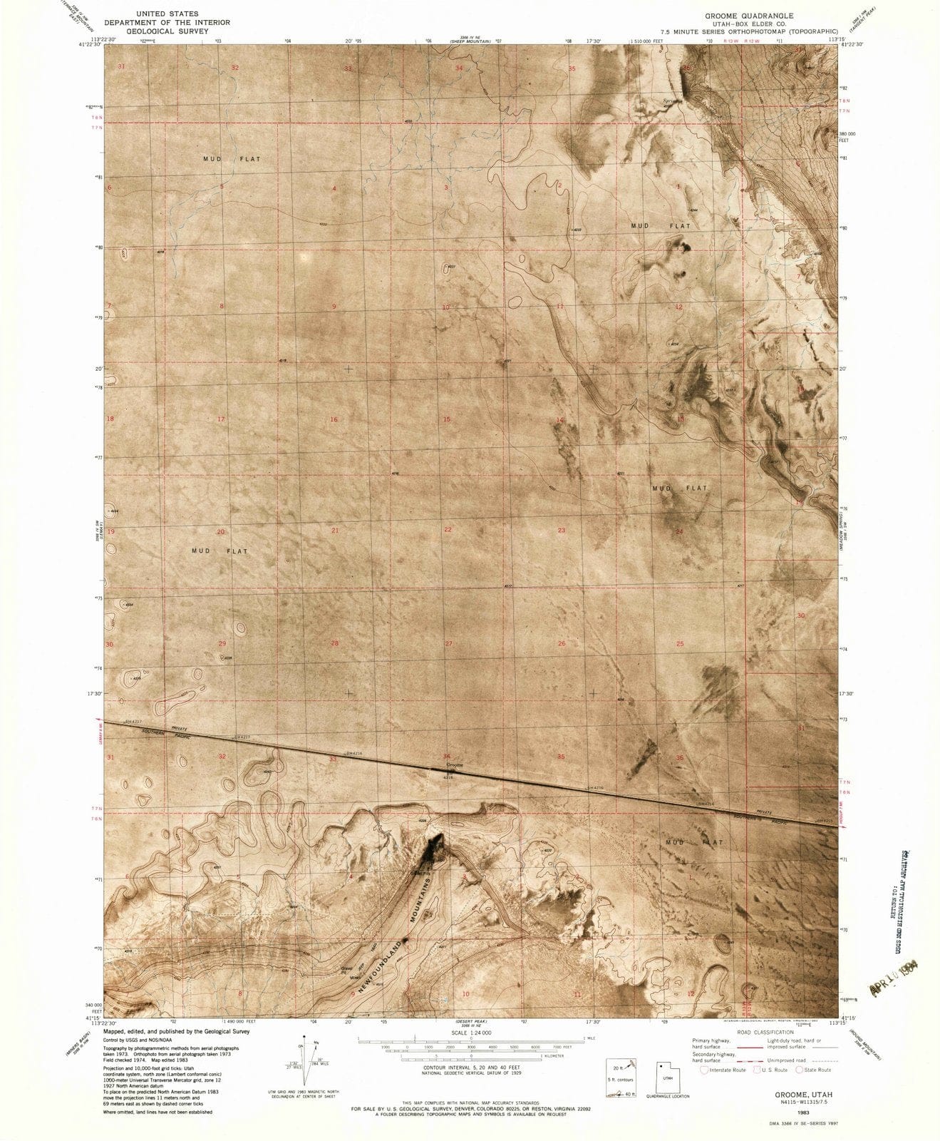 1983 Groome, UT - Utah - USGS Topographic Map