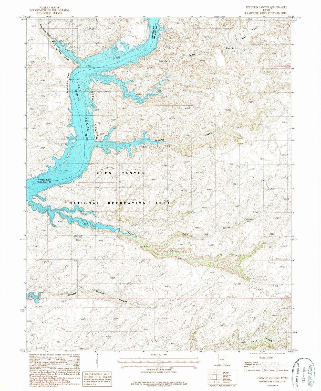 1987 Knowles Canyon, UT - Utah - USGS Topographic Map