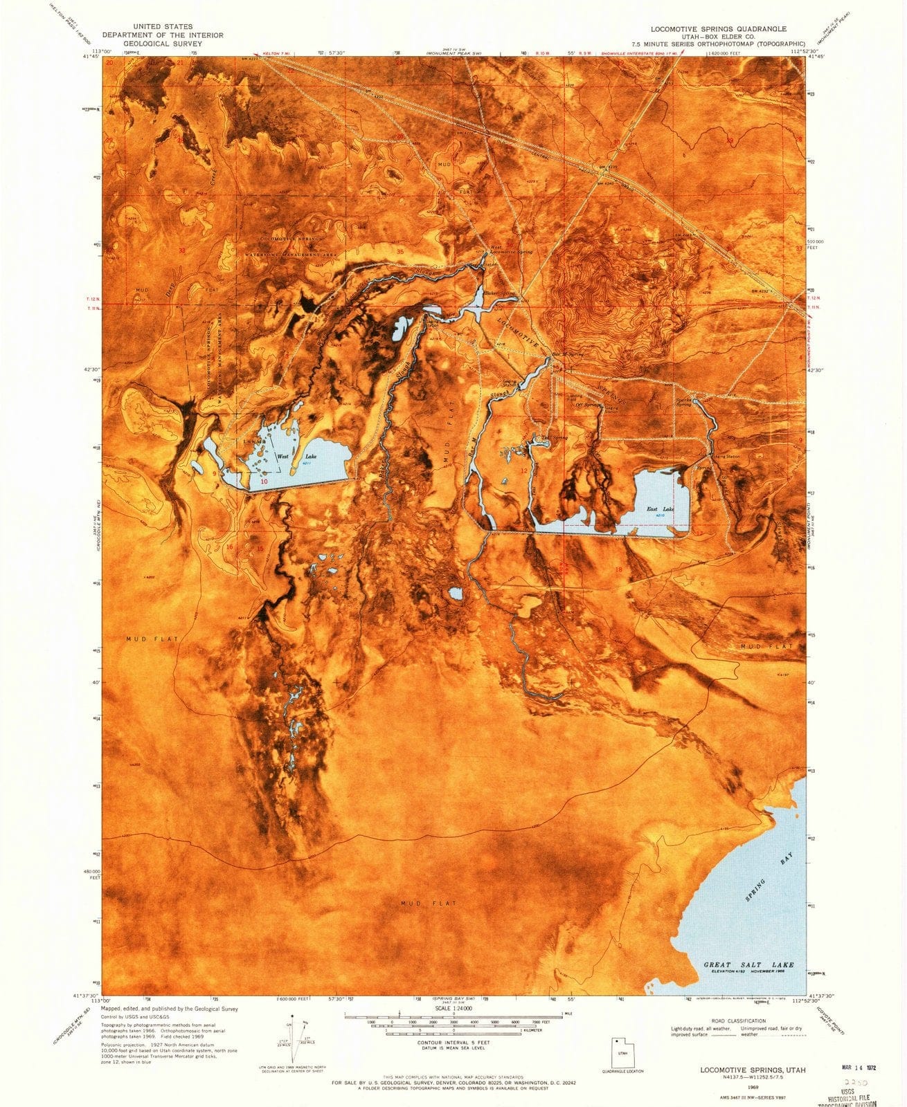 1969 Locomotive Springs, UT - Utah - USGS Topographic Map