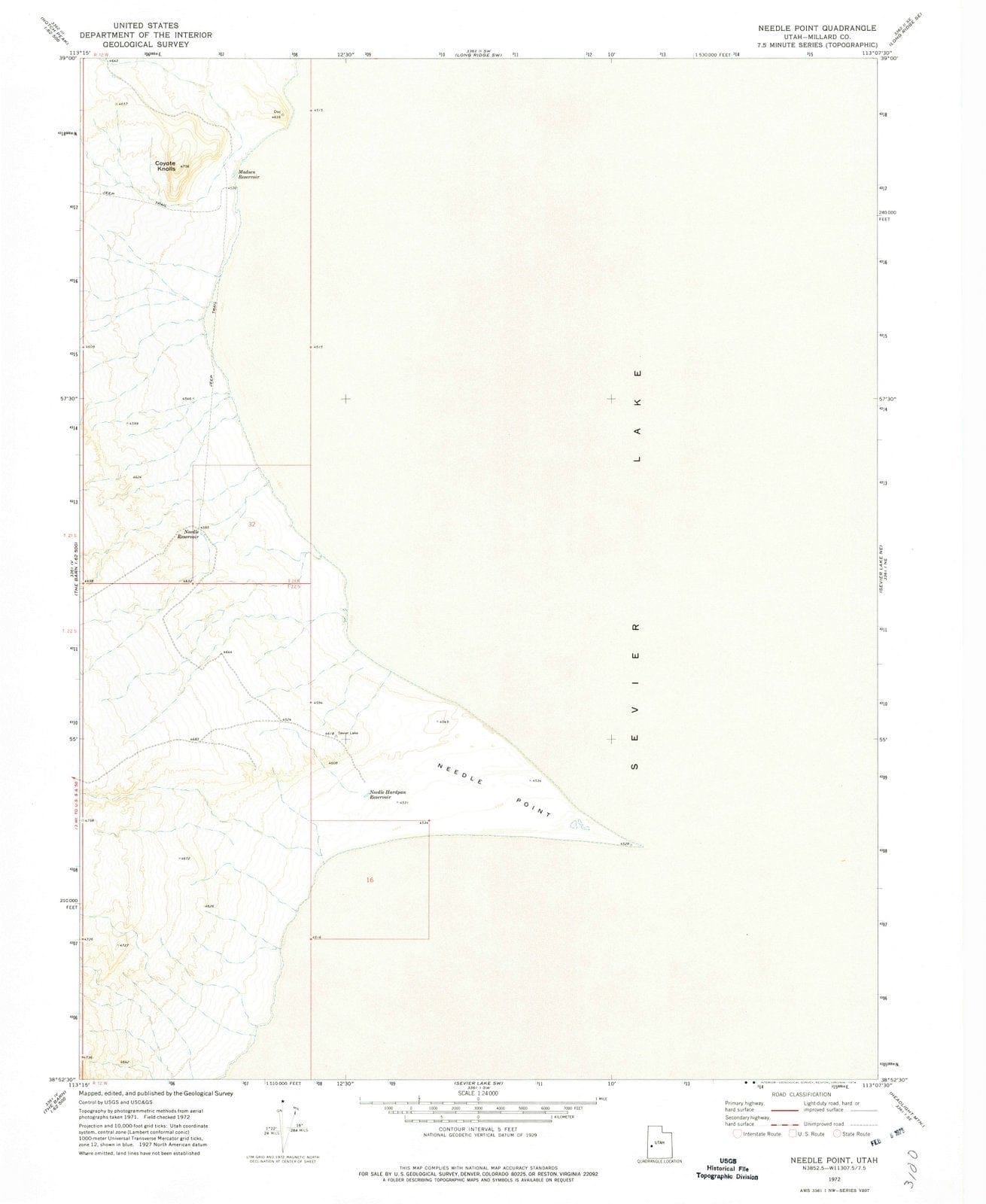 1972 Needle Point, UT - Utah - USGS Topographic Map