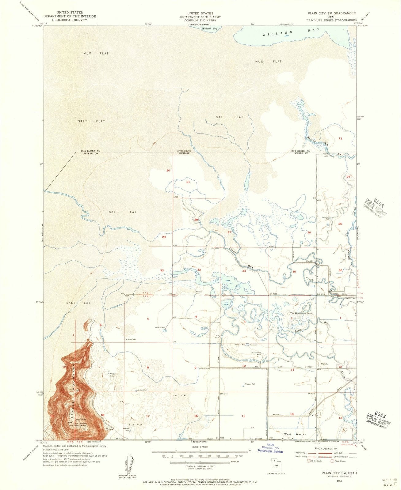 1955 Plain City, UT - Utah - USGS Topographic Map