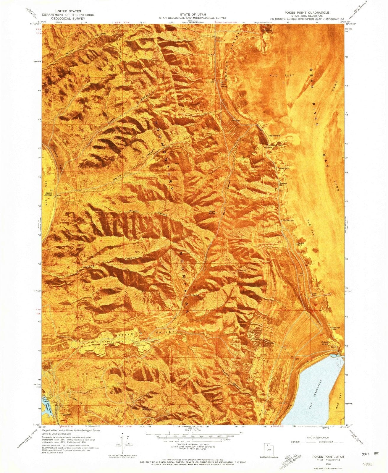 1968 Pokes Point, UT - Utah - USGS Topographic Map
