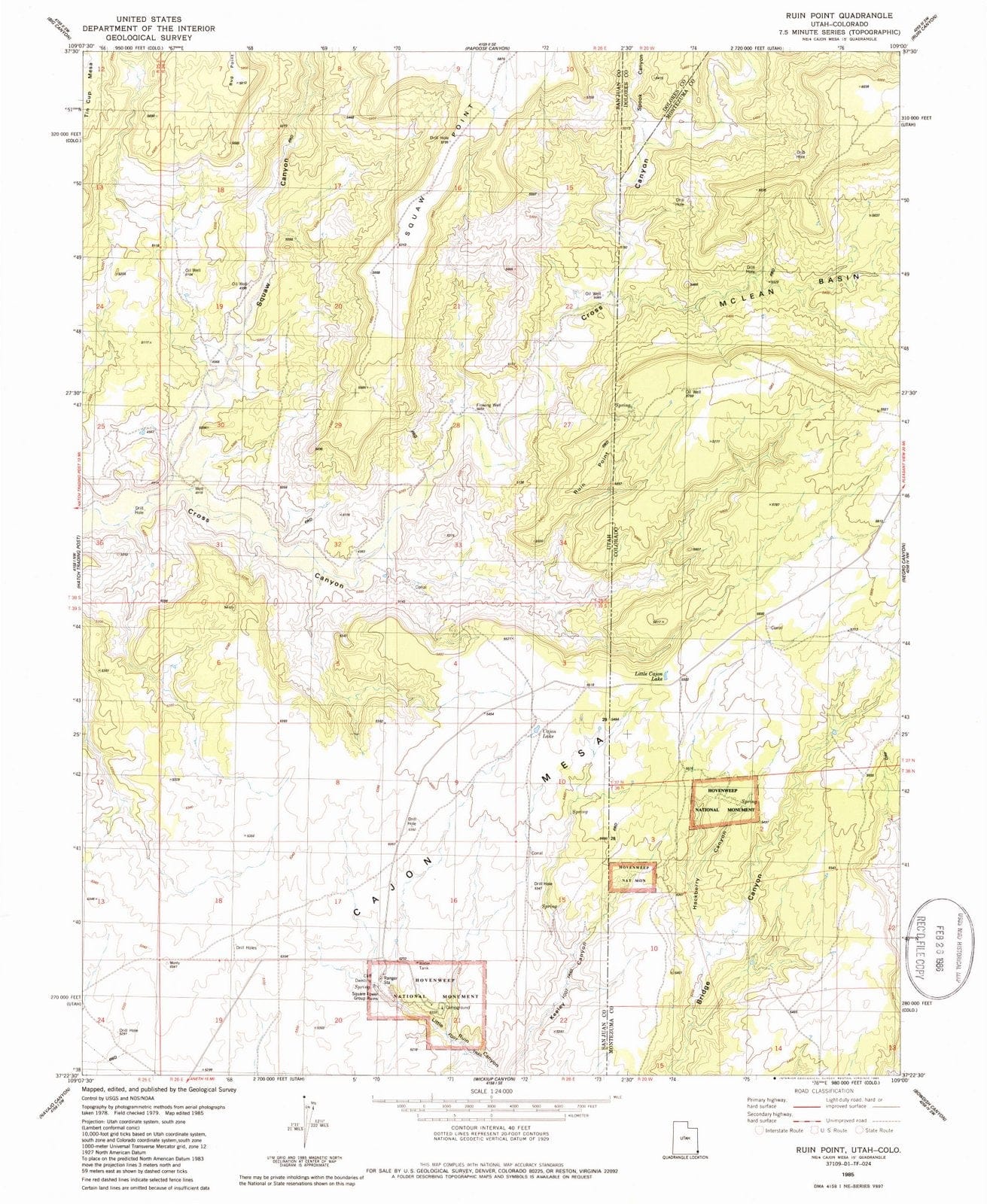 1985 Ruin Point, UT - Utah - USGS Topographic Map