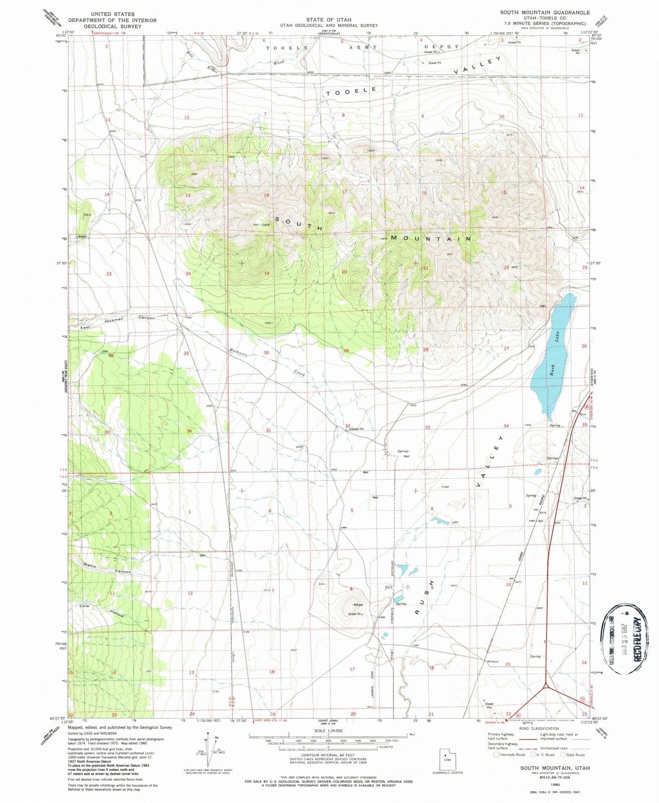 1980 South Mountain, UT - Utah - USGS Topographic Map
