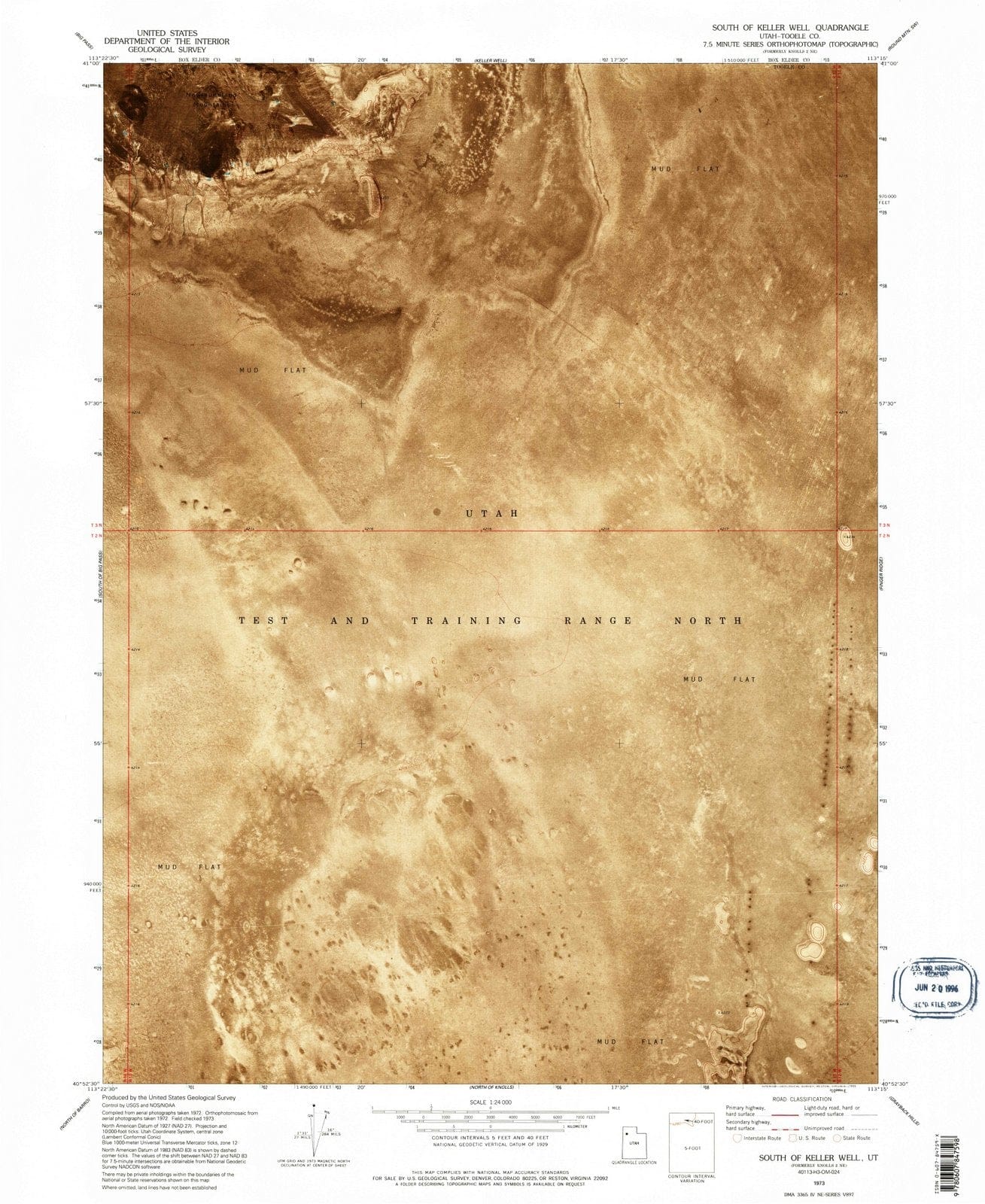 1973 South of Keller Well, UT - Utah - USGS Topographic Map
