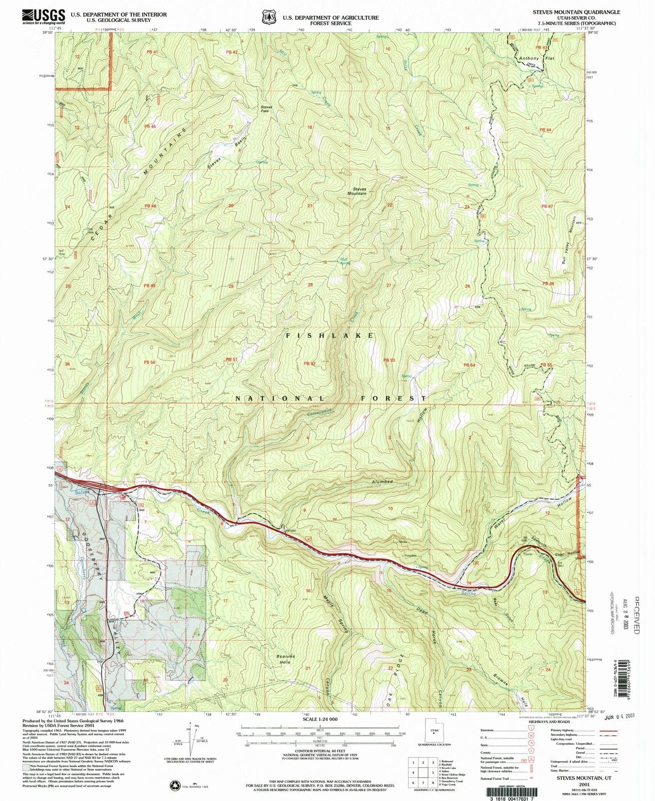 2001 Steves Mountain, UT - Utah - USGS Topographic Map