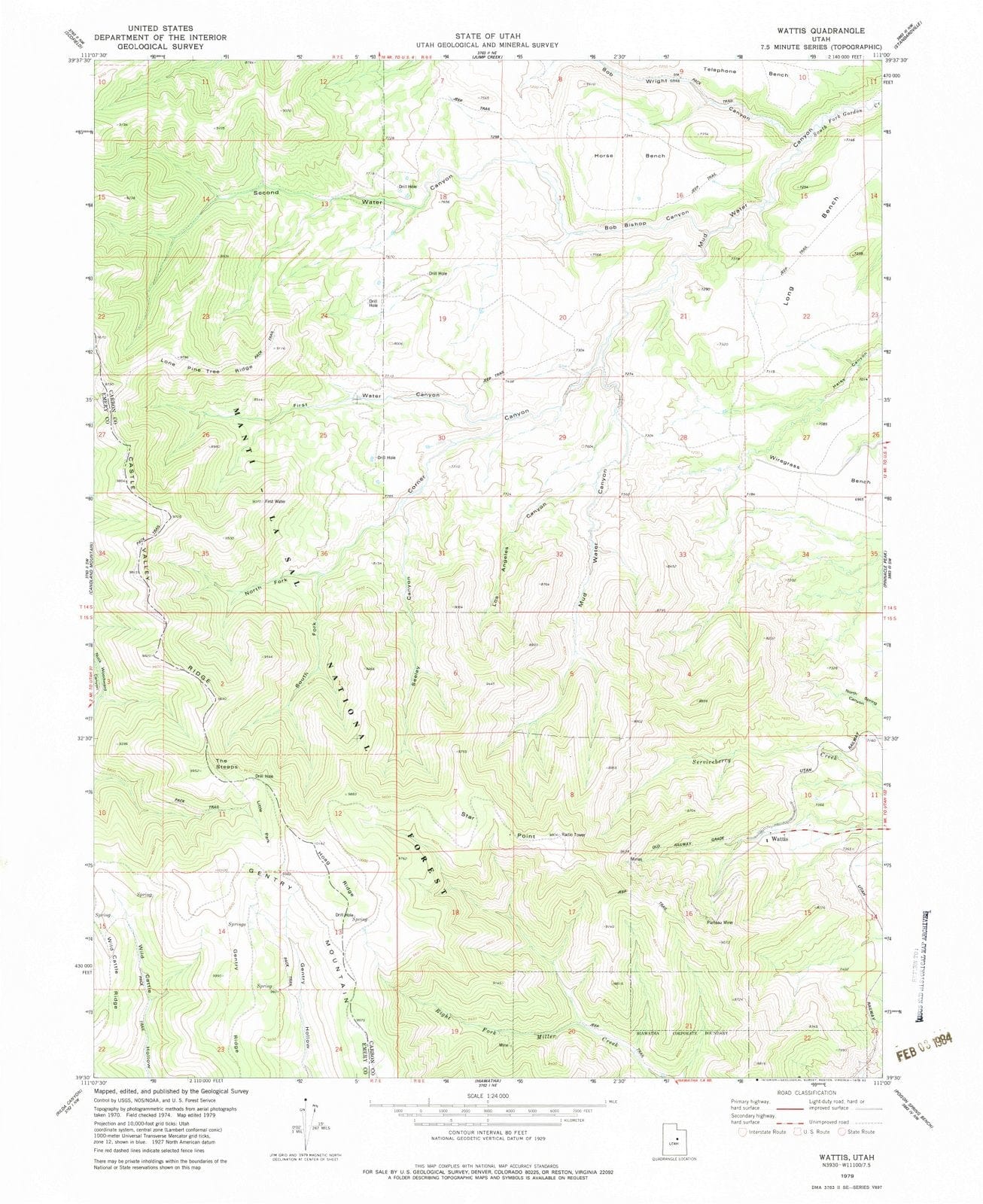 1979 Wattis, UT - Utah - USGS Topographic Map