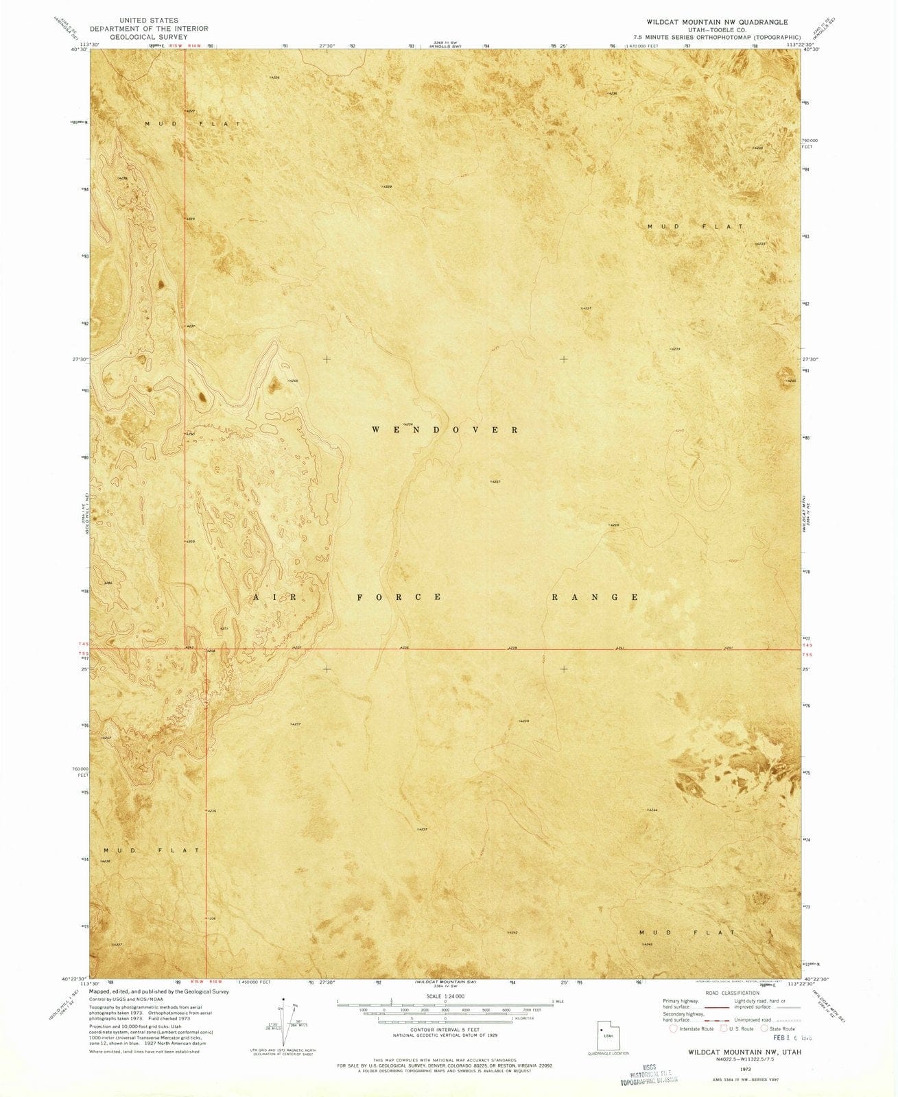 1973 Wildcat Mountain, UT - Utah - USGS Topographic Map