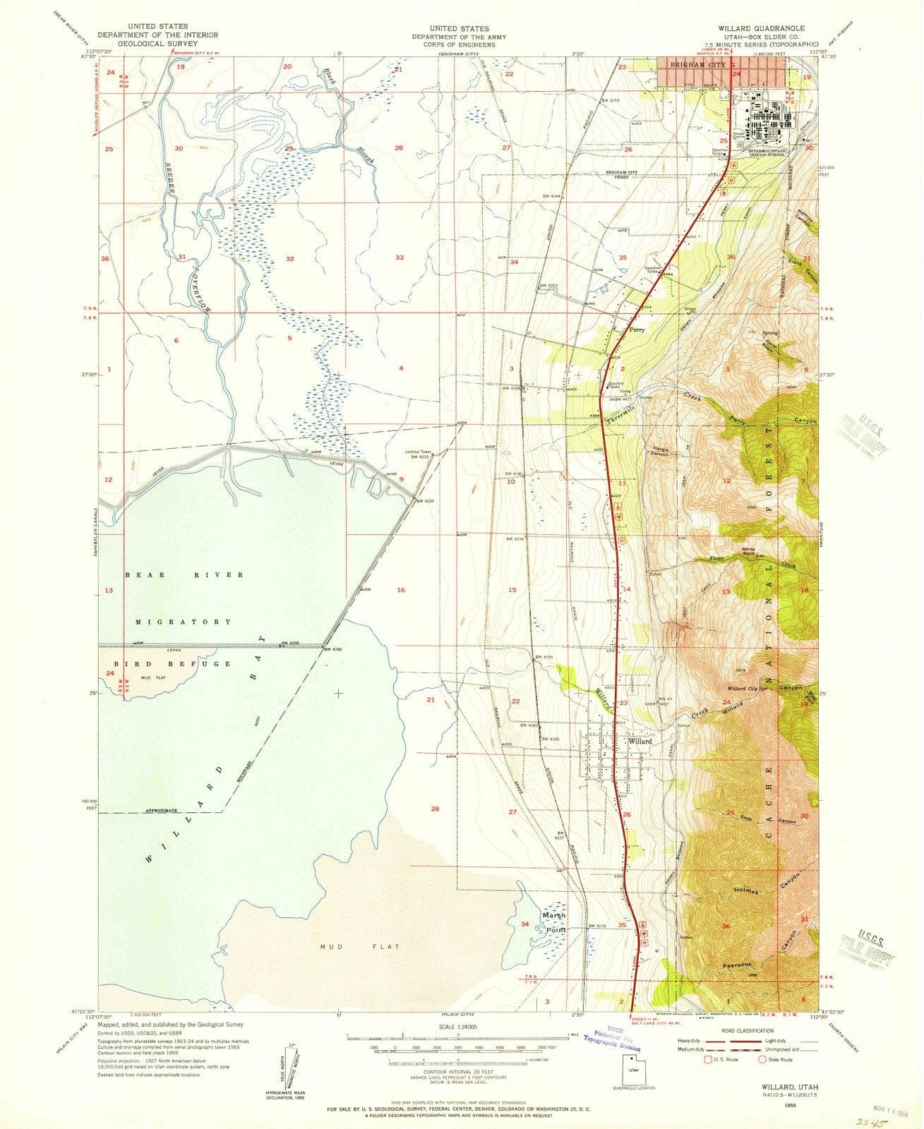 1955 Willard, UT - Utah - USGS Topographic Map