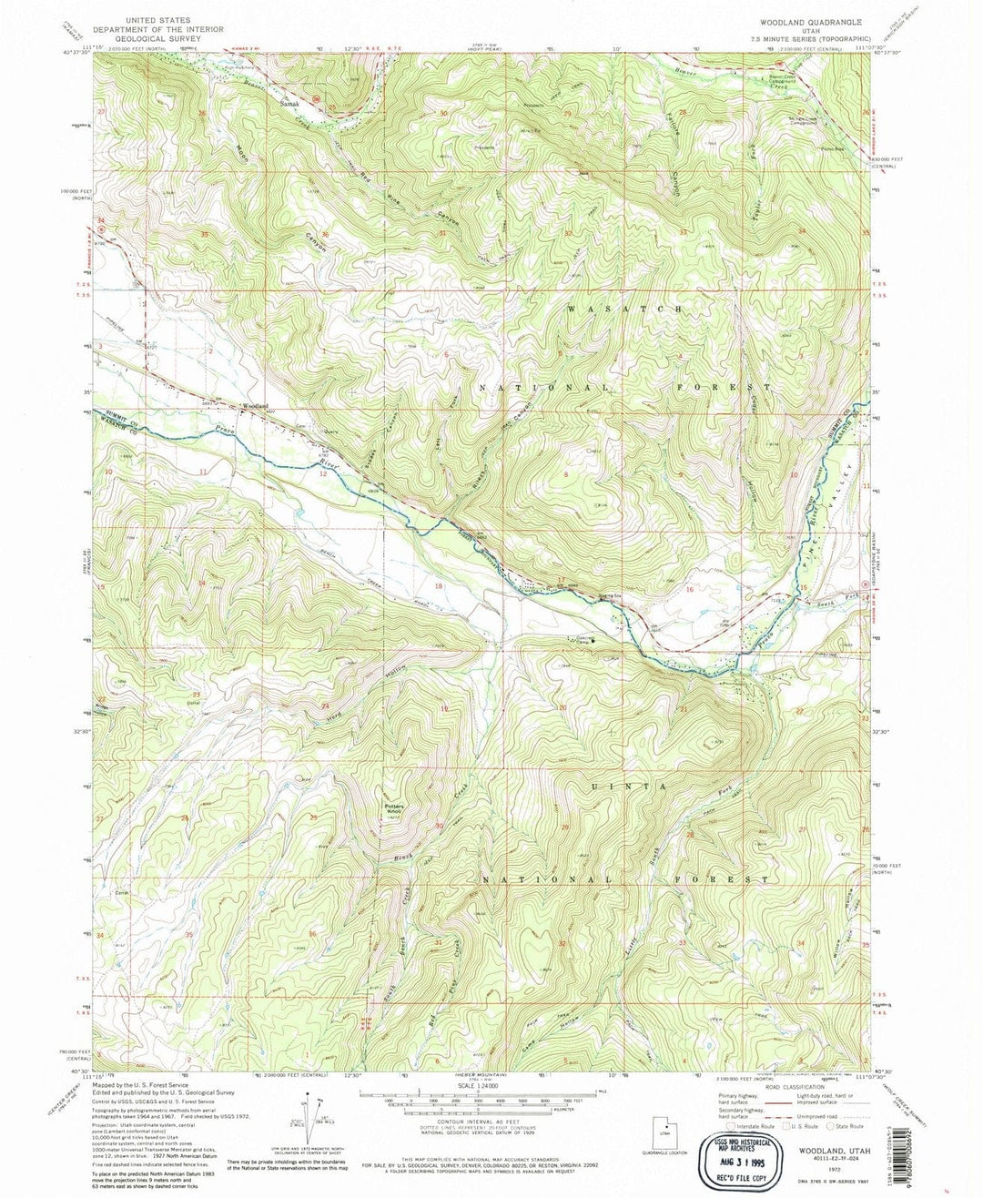 1972 Woodland, UT - Utah - USGS Topographic Map
