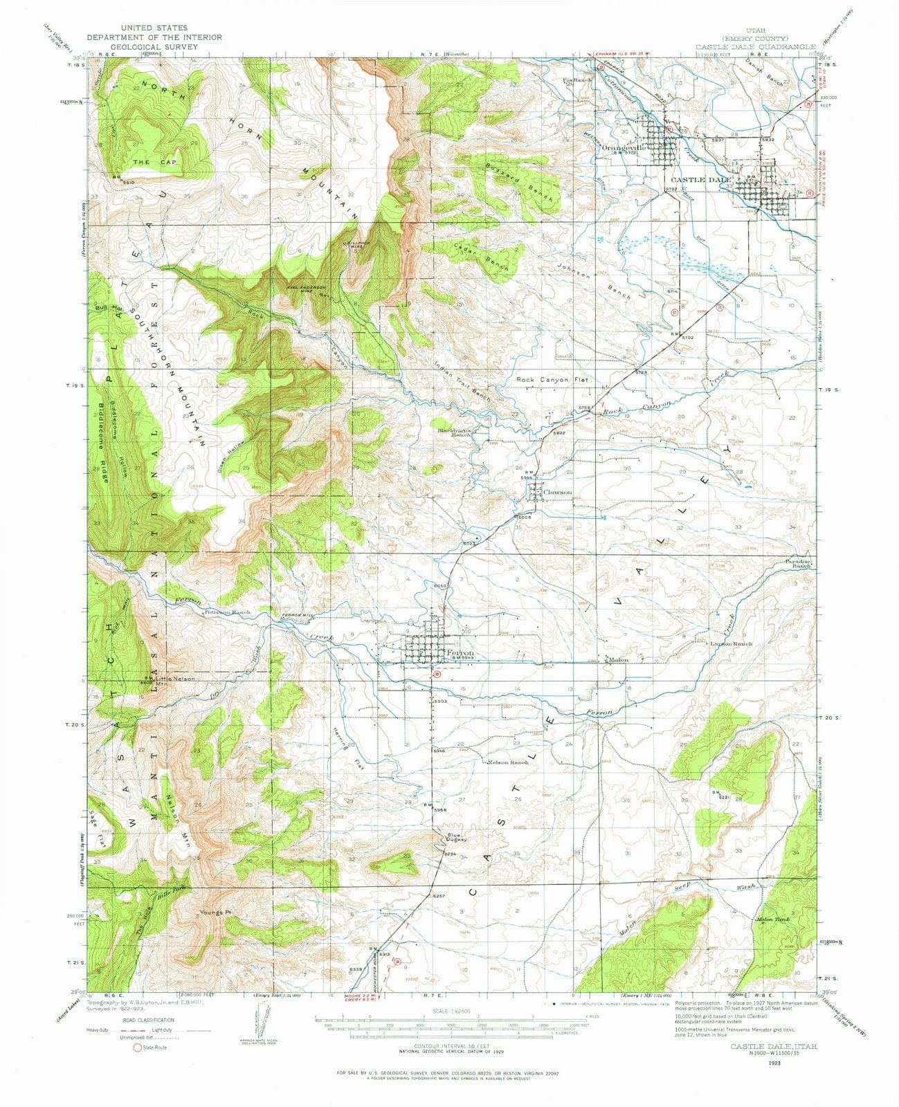1923 Castleale, UT - Utah - USGS Topographic Map