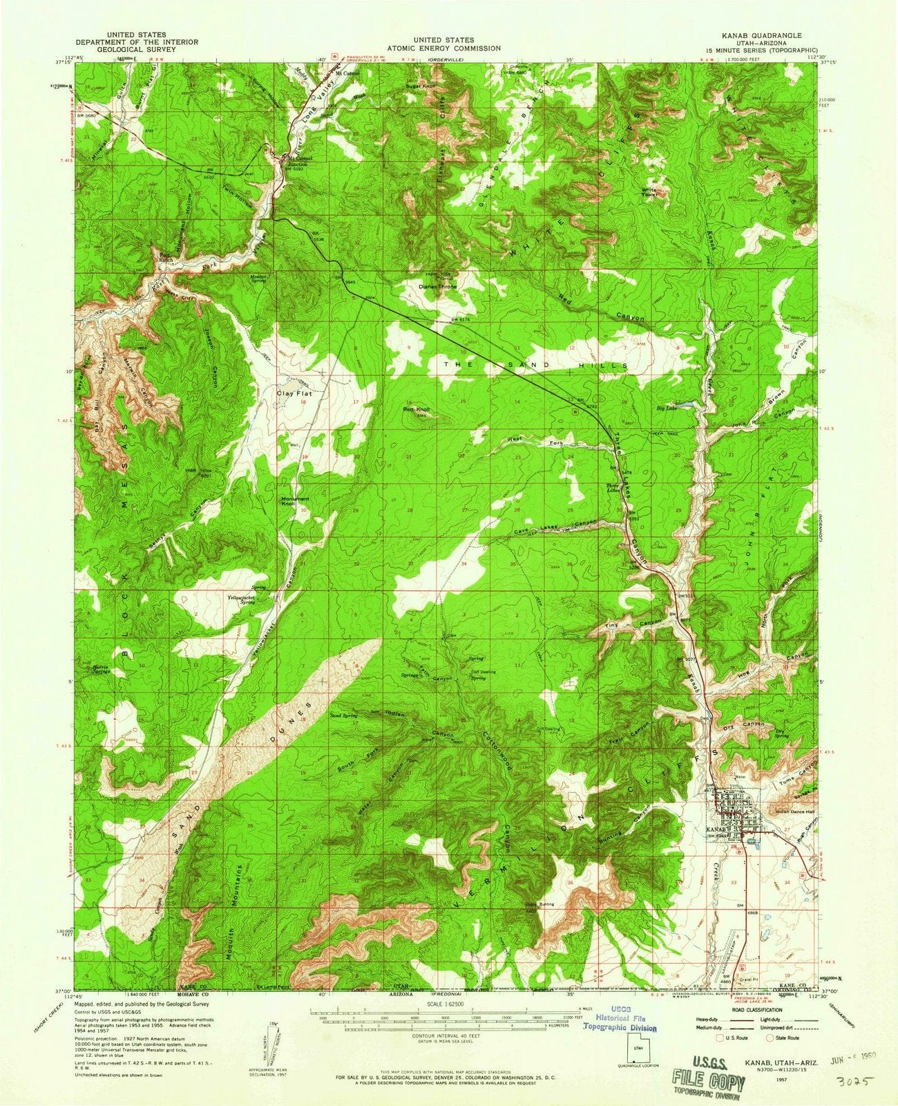 1957 Kanab, UT - Utah - USGS Topographic Map