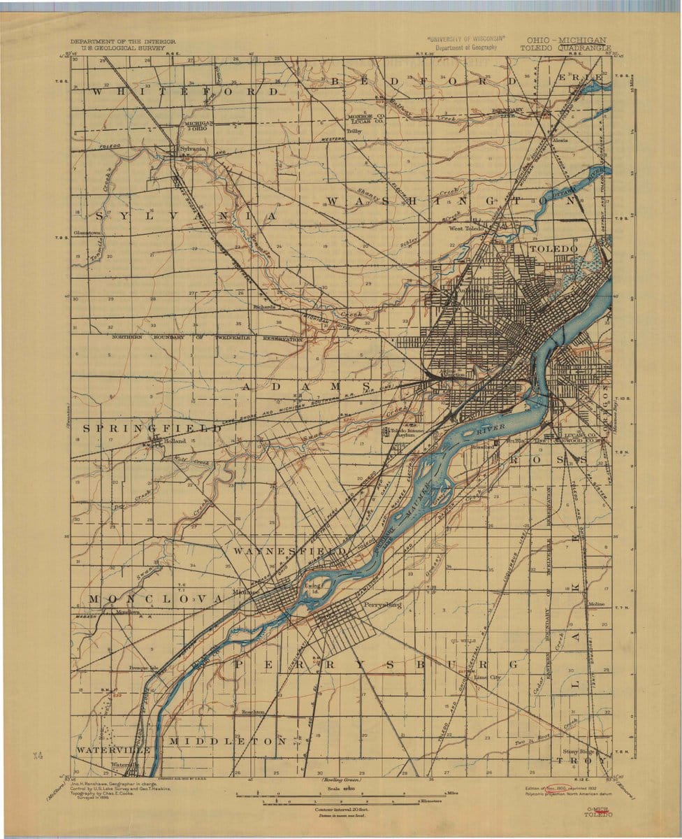 1900 Toledo, OH  - Ohio - USGS Topographic Map