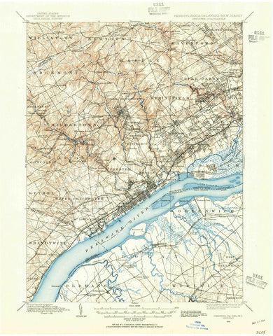 1894 Chester, PA  - Pennsylvania - USGS Topographic Map