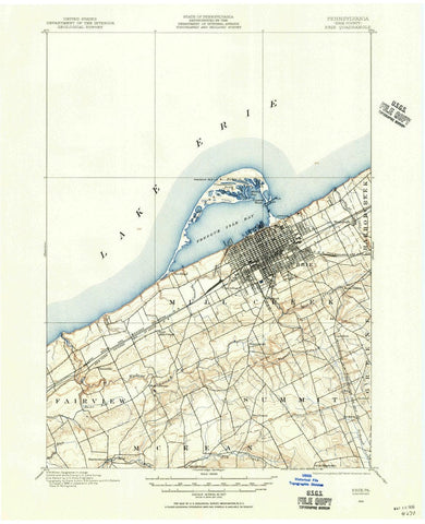 1899 Erie, PA  - Pennsylvania - USGS Topographic Map