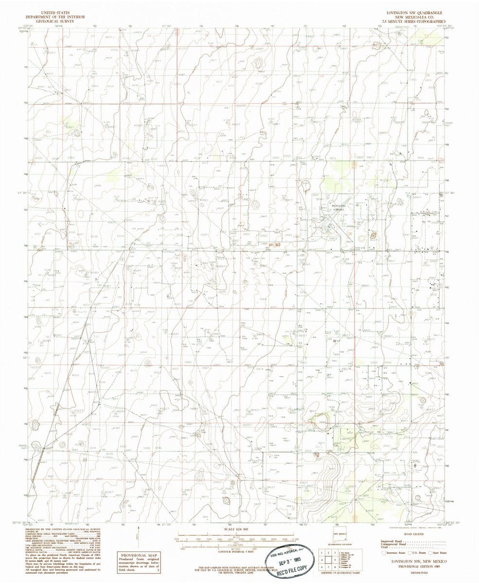 1985 Lovington NW, NM  - New Mexico - USGS Topographic Map