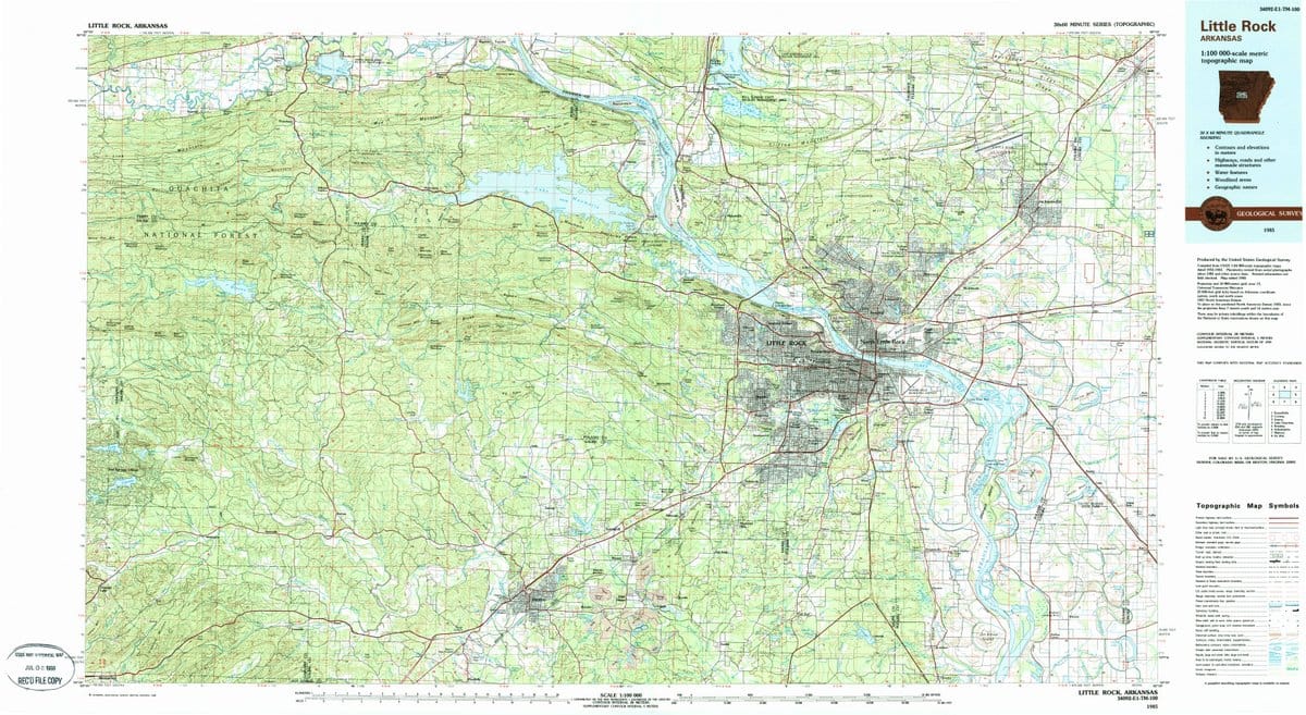 1985 Little Rock, AR  - Arkansas - USGS Topographic Map