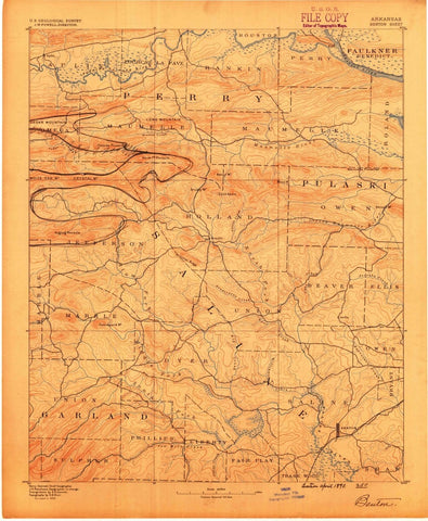 1890 Benton, AR  - Arkansas - USGS Topographic Map