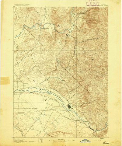 1892 Boise, ID  - Idaho - USGS Topographic Map