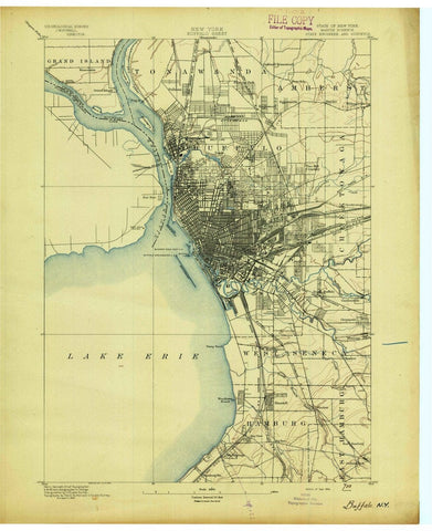 1894 Buffalo, NY  - New York - USGS Topographic Map