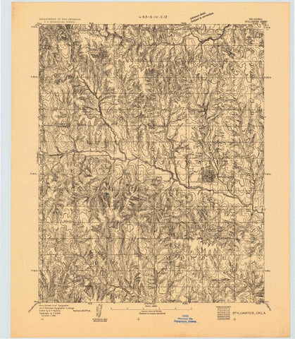 1893 Stillwater, OK  - Oklahoma - USGS Topographic Map