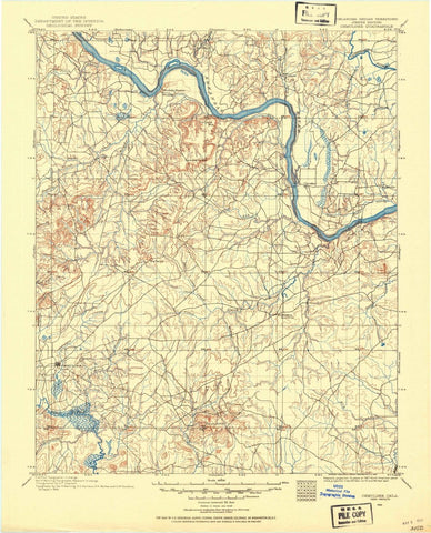 1896 Okmulgee, OK  - Oklahoma - USGS Topographic Map