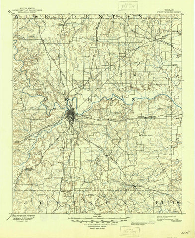 1894 Fort Worth, TX  - Texas - USGS Topographic Map