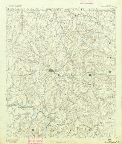 1891 Weatherford, TX  - Texas - USGS Topographic Map