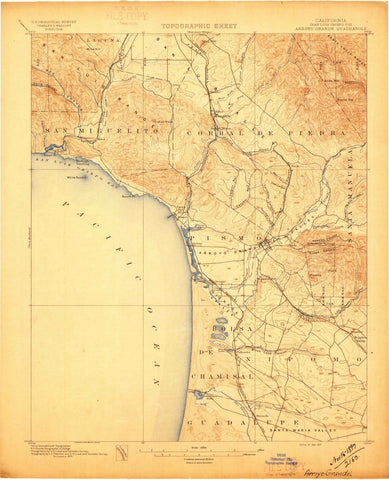 1897 Arroyo Grande, CA  - California - USGS Topographic Map