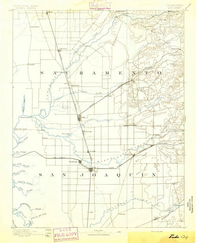 1894 Lodi, CA  - California - USGS Topographic Map