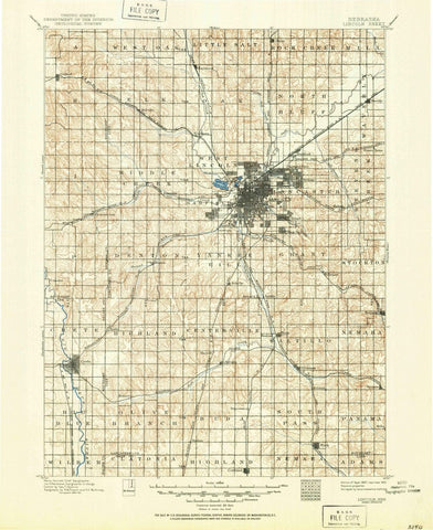 1897 Lincoln, NE  - Nebraska - USGS Topographic Map